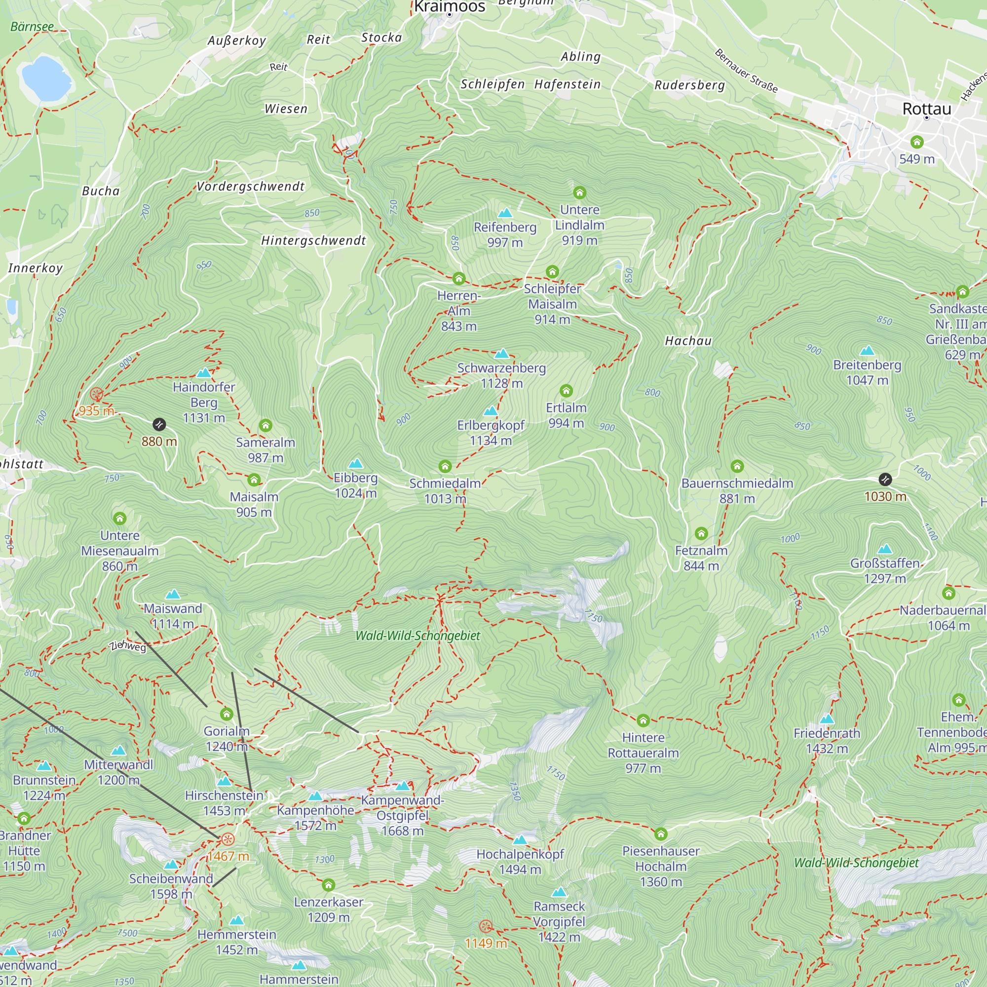 Maureralm map