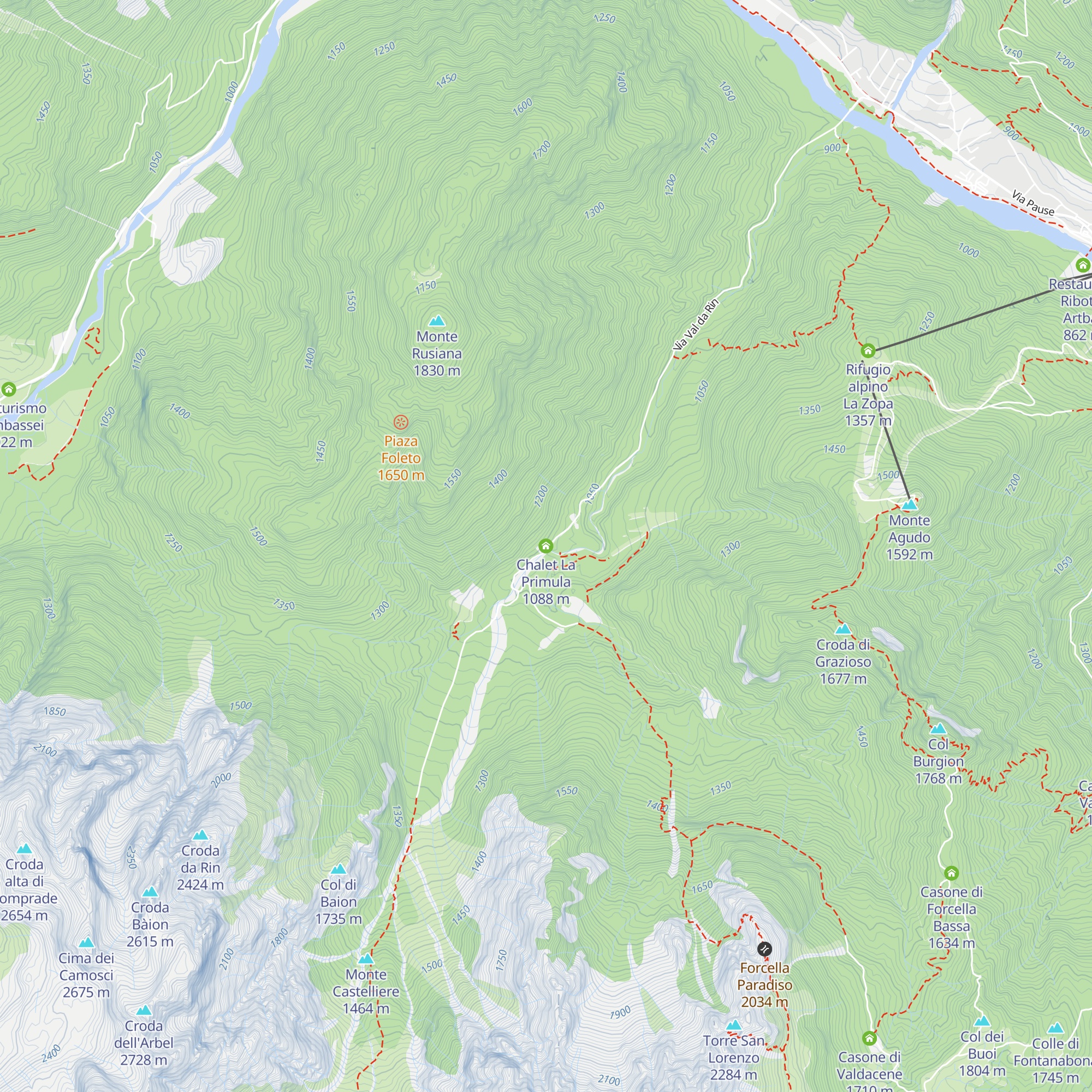 Chalet La Primula map