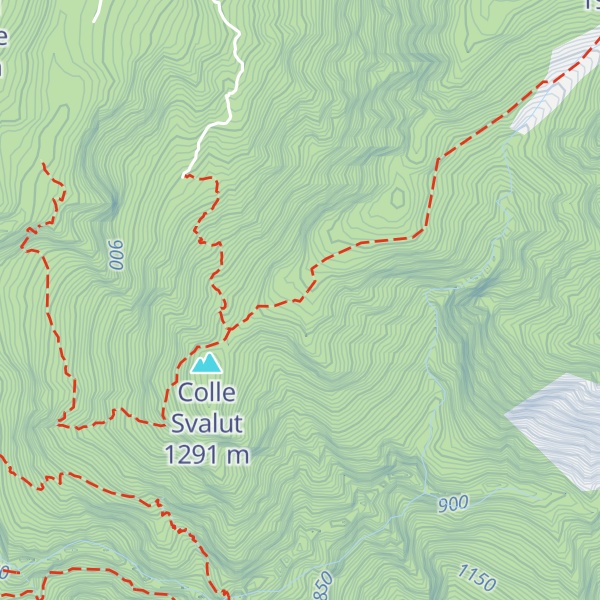 Map of Casera Cima Montagna 1333