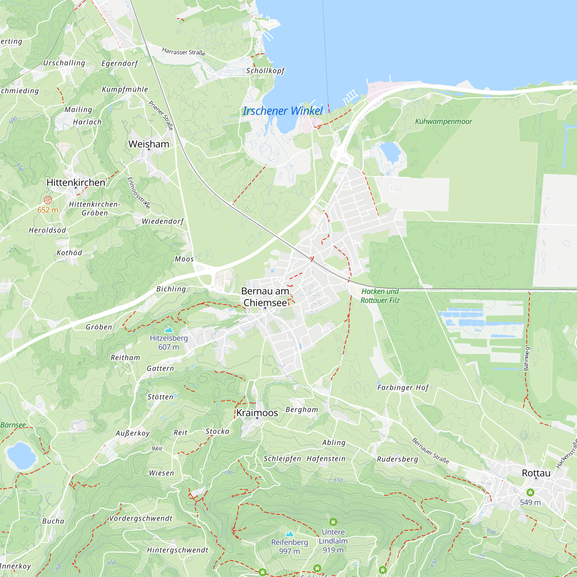 Tourist-Info Bernau am Chiemsee map