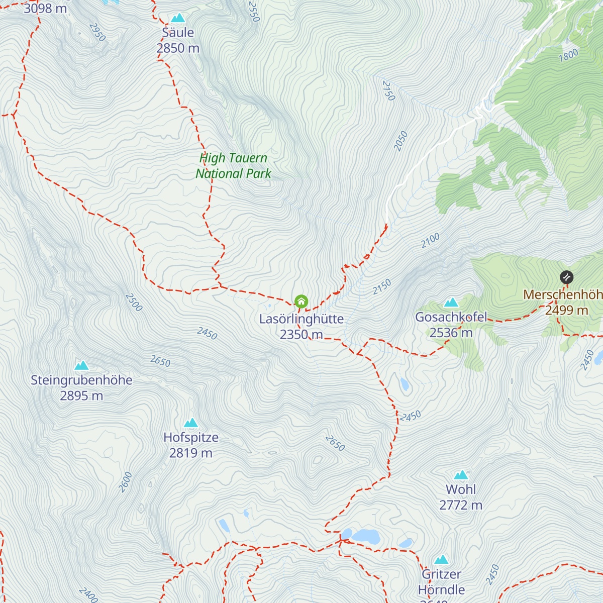 Lasörlinghütte map