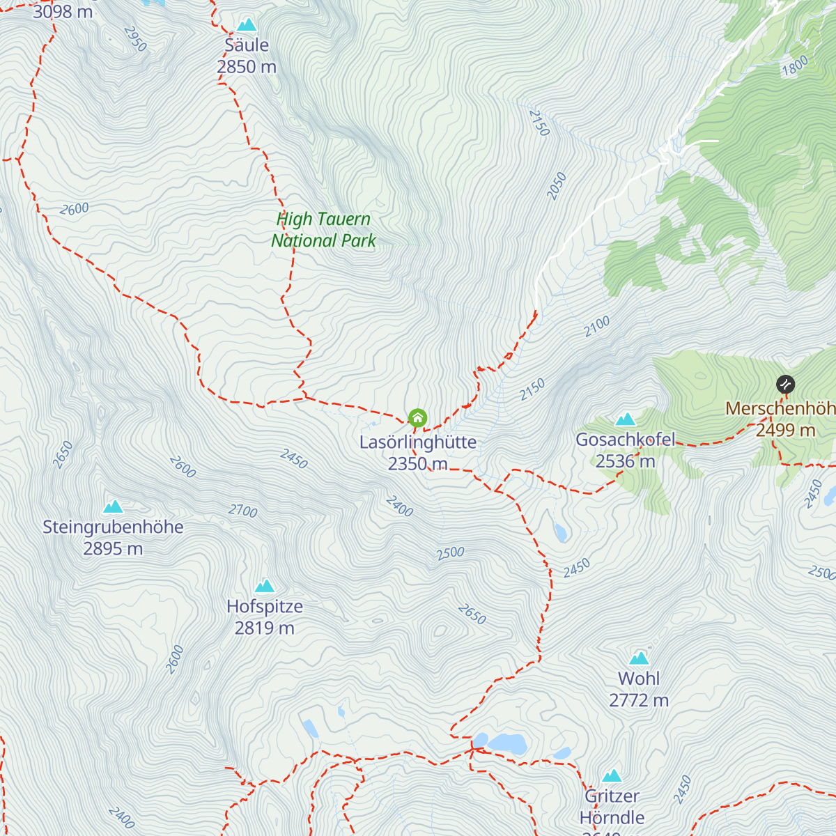 Lasörlinghütte map