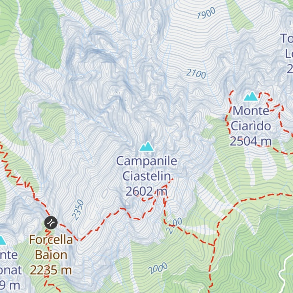 Map of Campanile Ciastelin