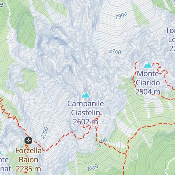 Map of Cima Del Carro Armato