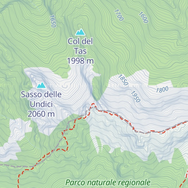 Map of Cornetto di Bosco Negro