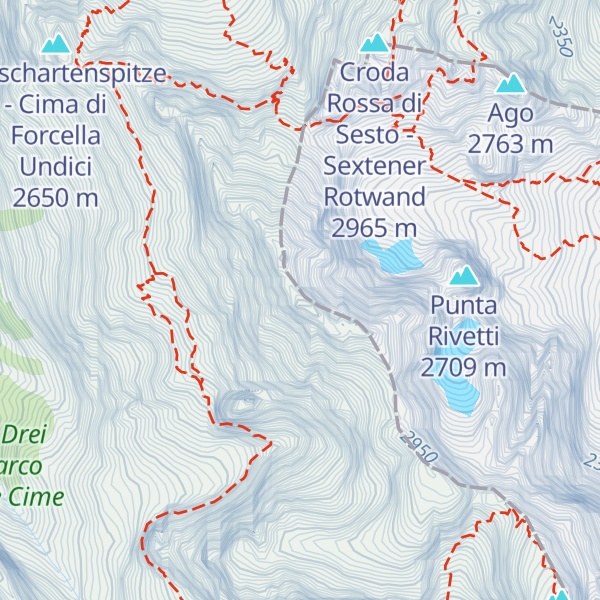 Map of Cima Undici - Elferkofel