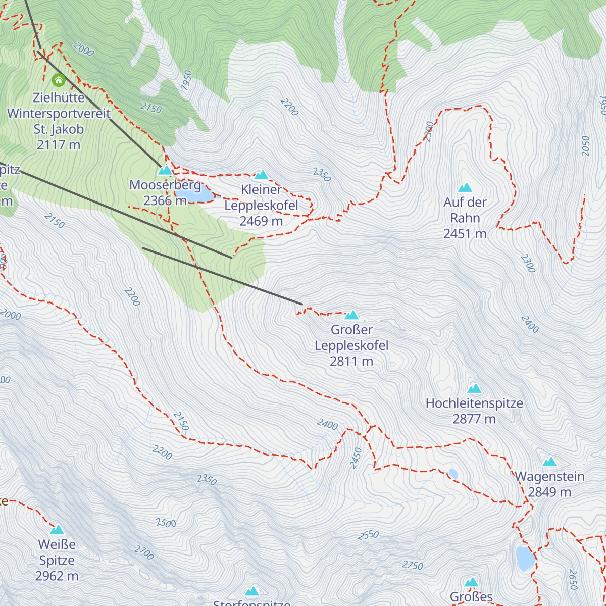 Leppleskofelbahn - Bergstation map