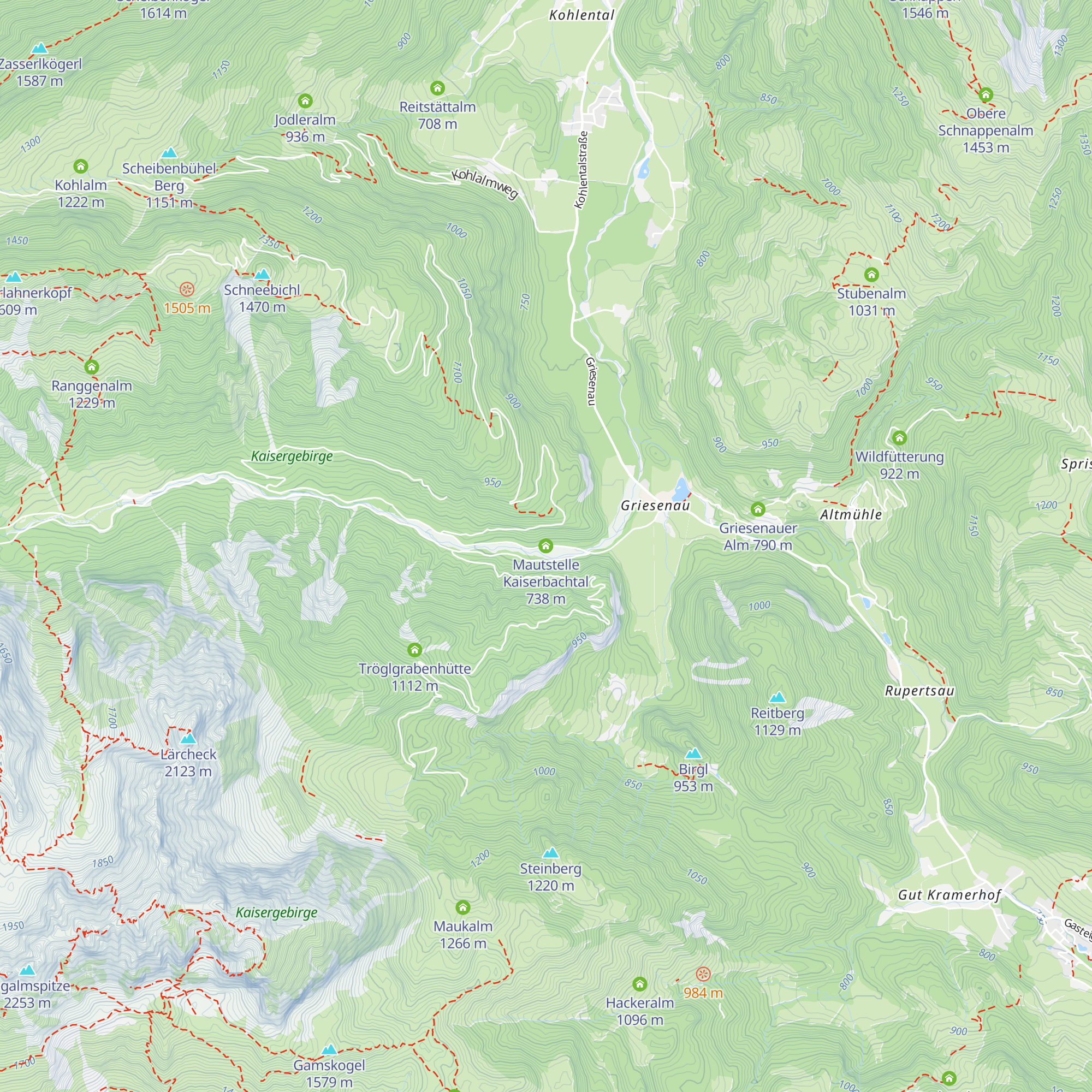 Mautstelle Kaiserbachtal map