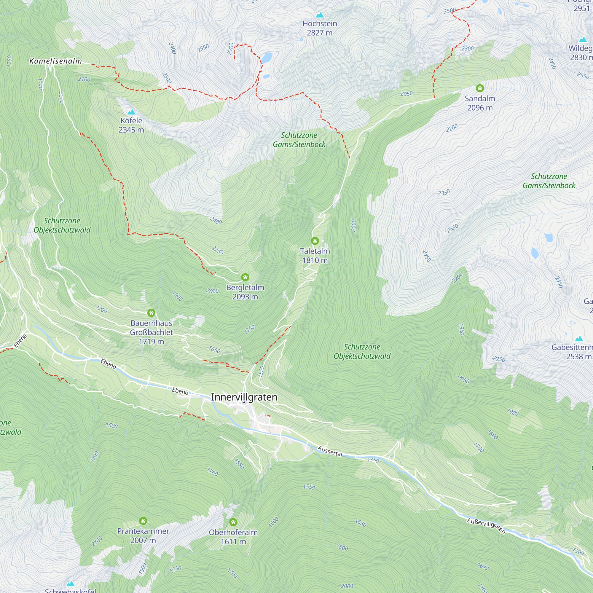 Almhütte Thaletalm map