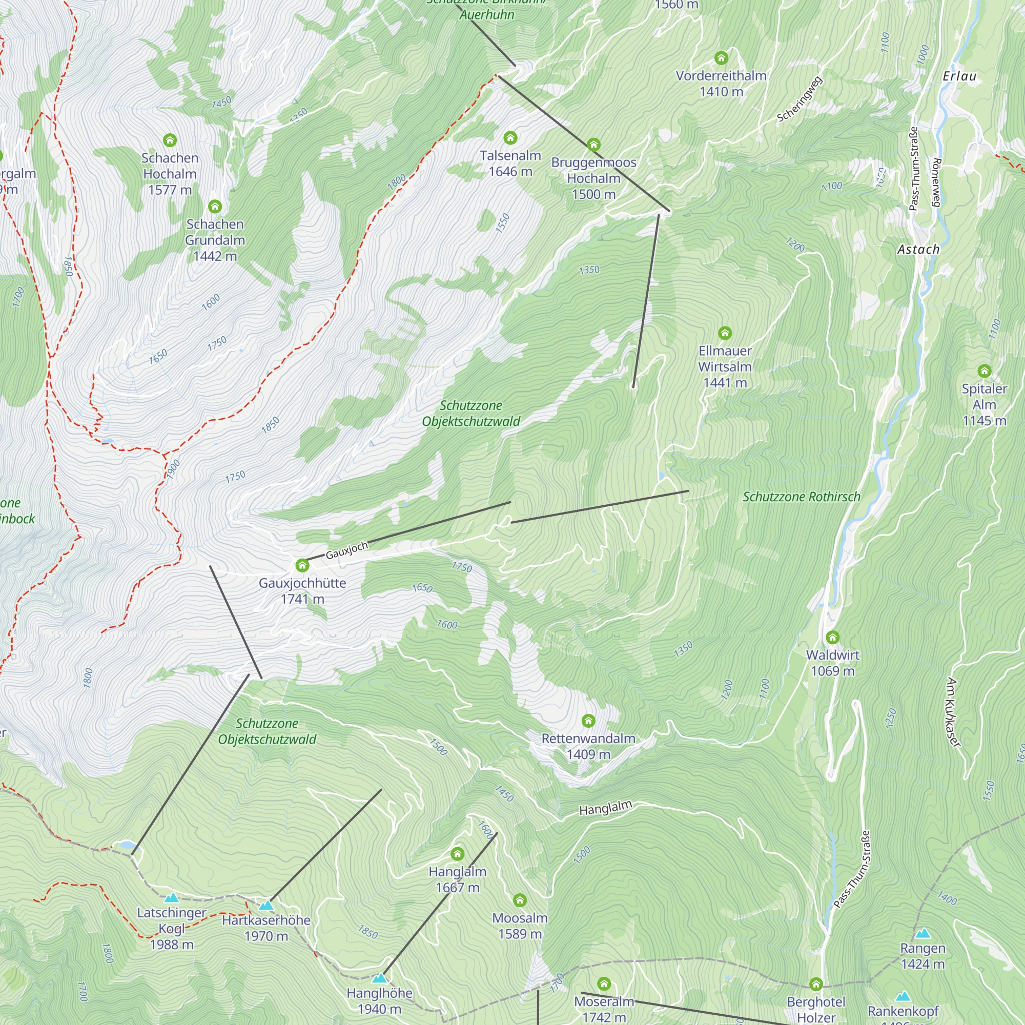 Bärenbadalm map