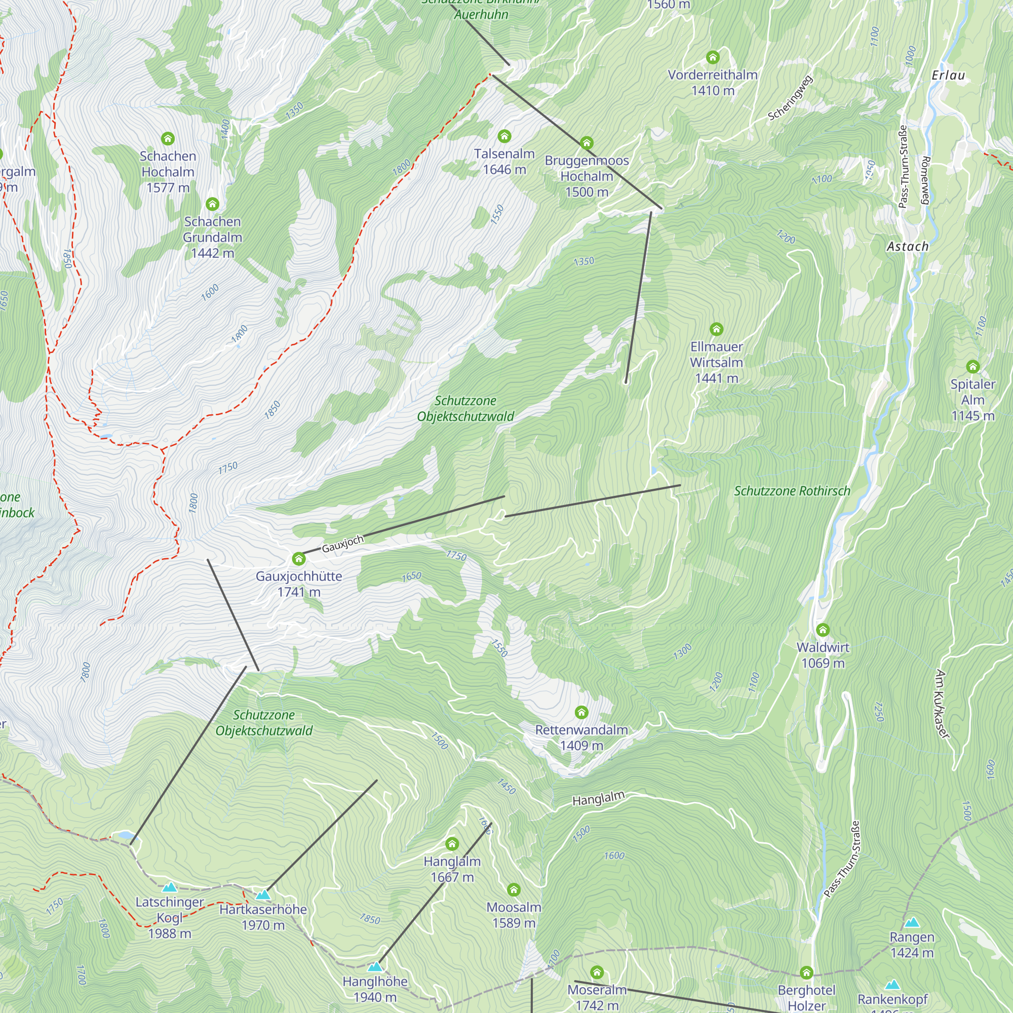 Bärenbadalm map