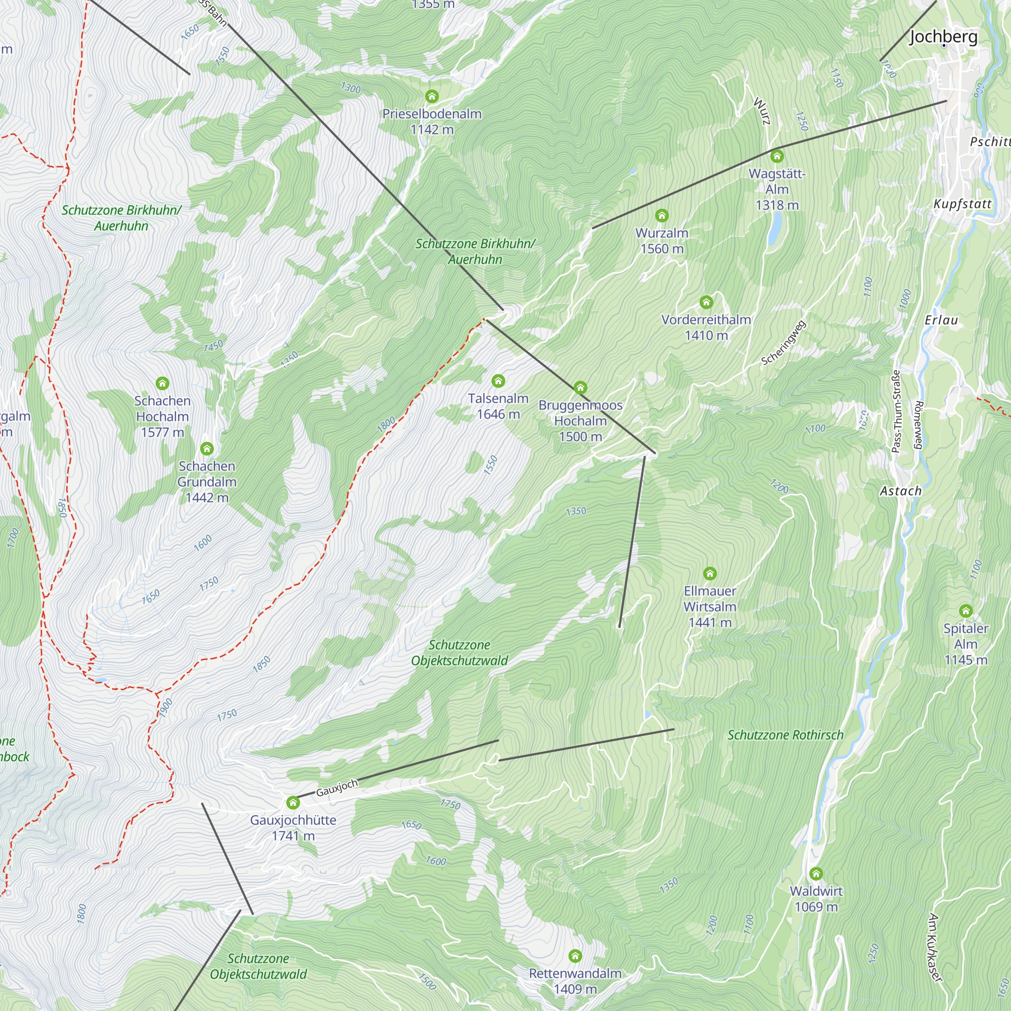 Tenneraualm map