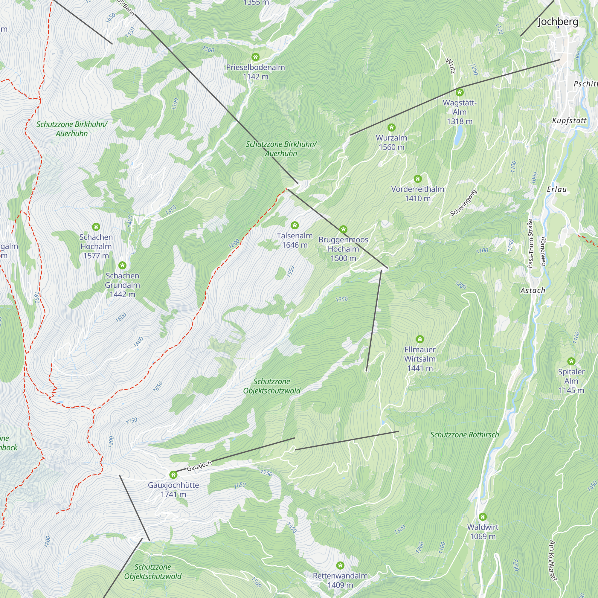 Tenneraualm map