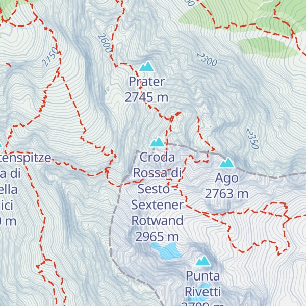 Map of Croda Rossa di Sesto