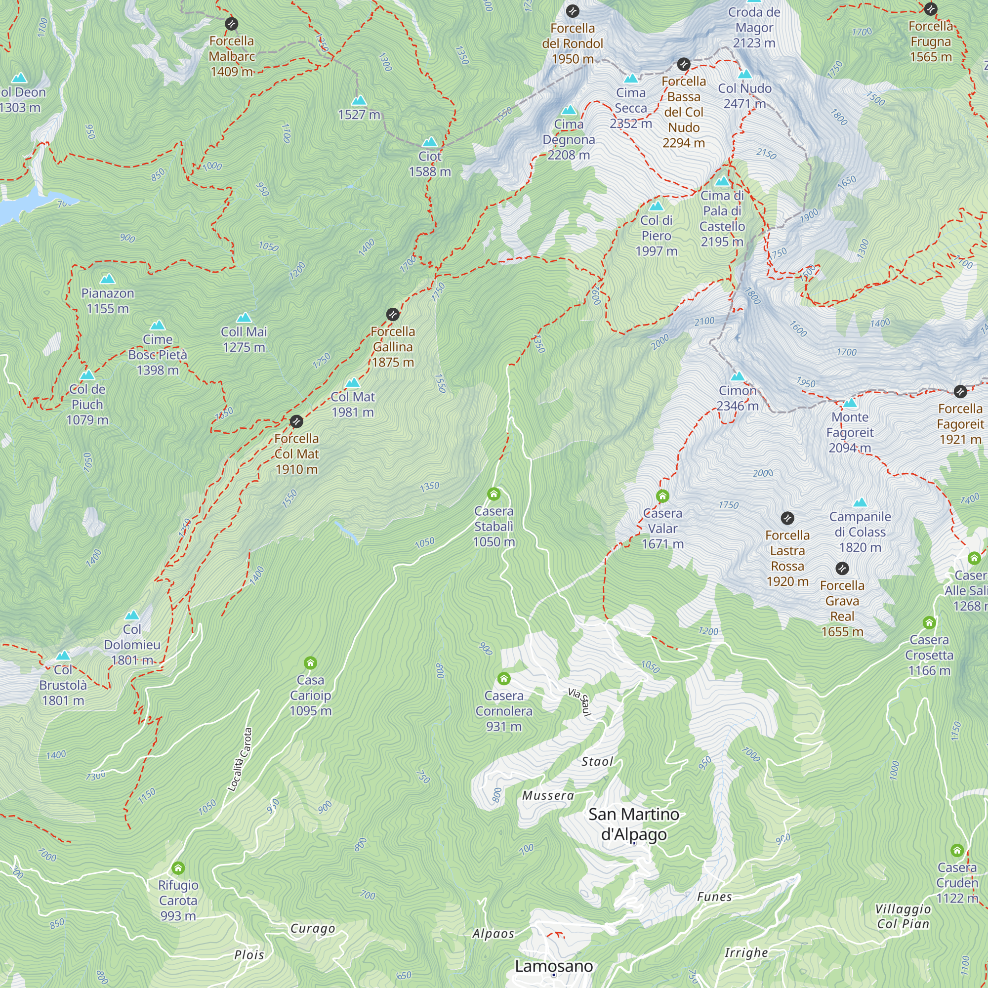 Casera Stabalì map