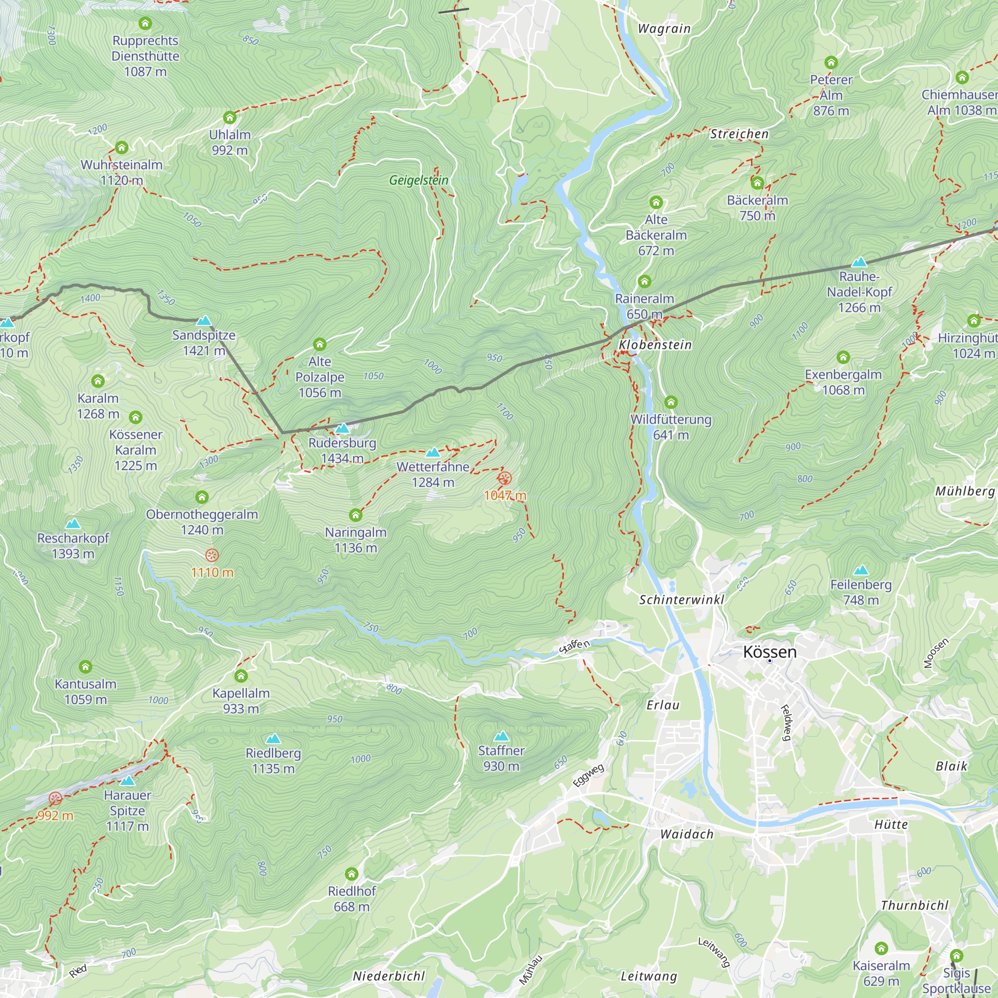 Hinhageralm map
