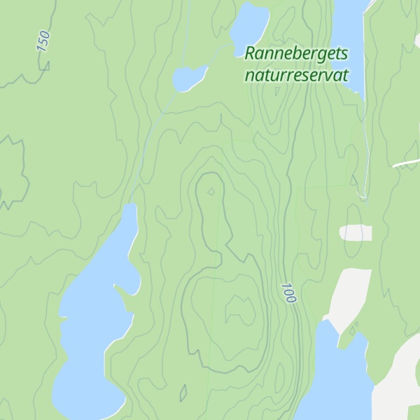Map of Rannebergets naturreservat