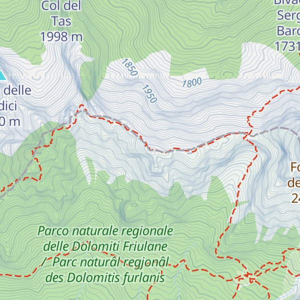Map of Spalla del Duranno
