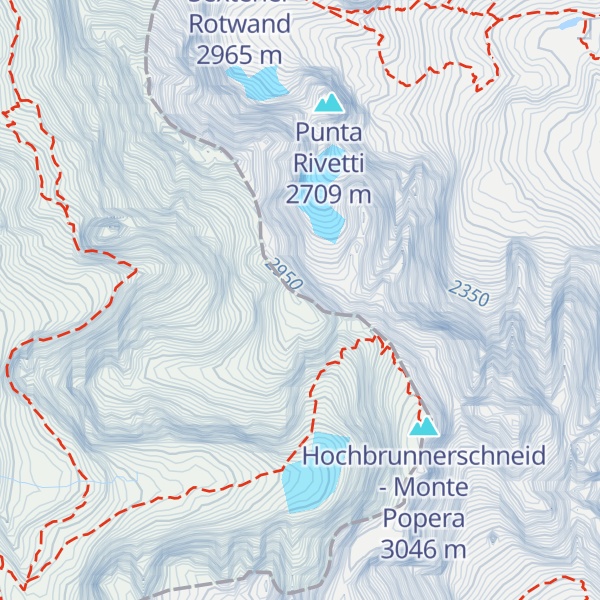 Map of Cresta Zsigmondy - Zsigmondkopf