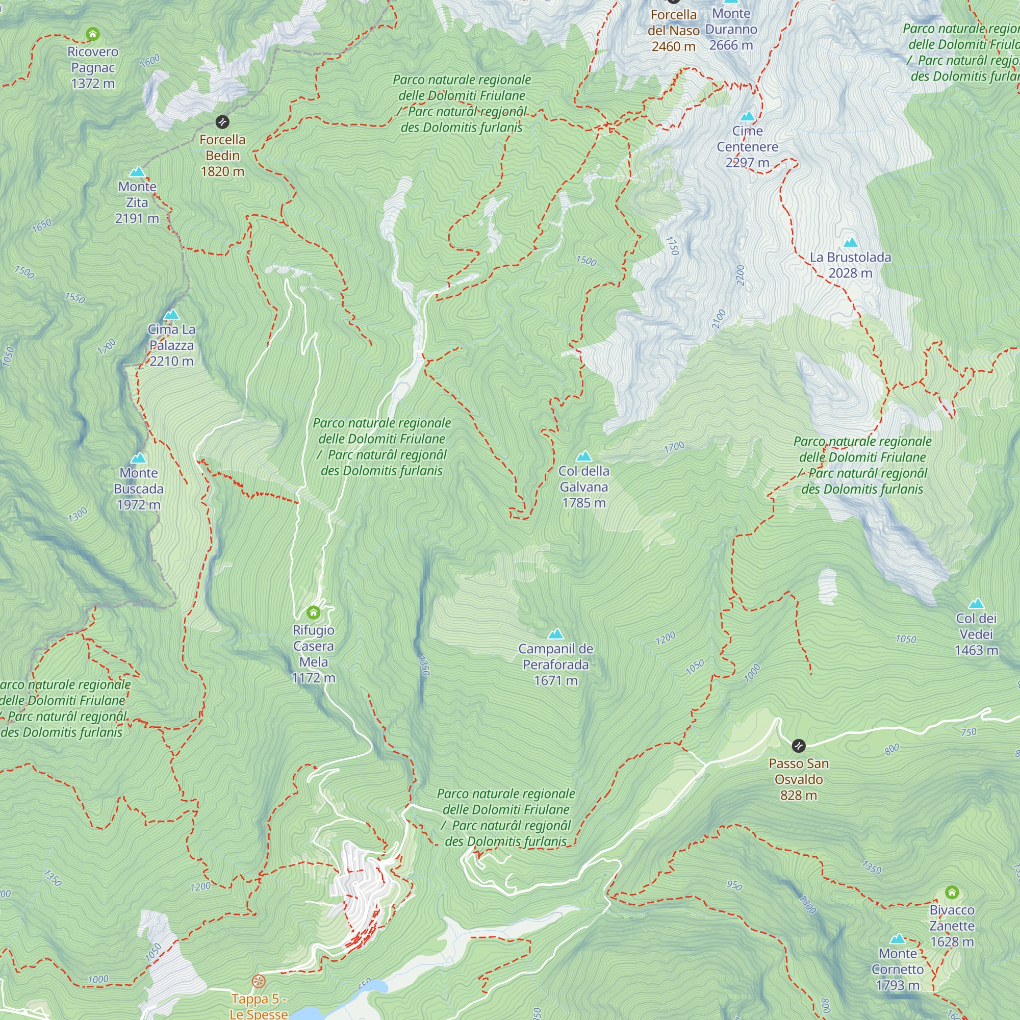 Ricovero Casera Galvana map