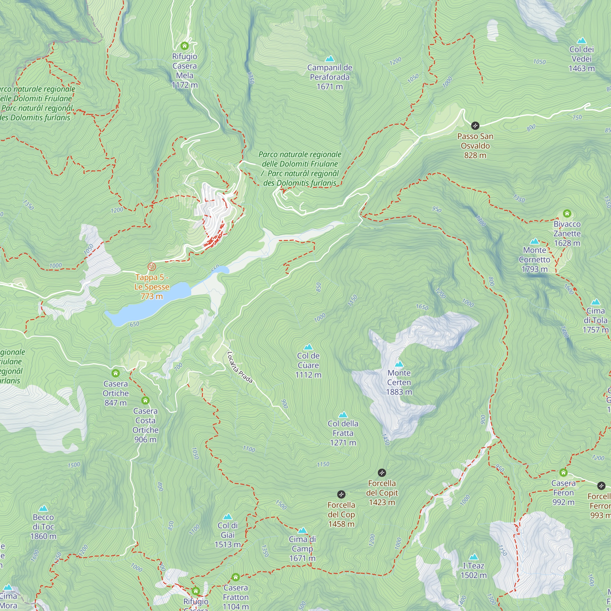 Casera Fratte map