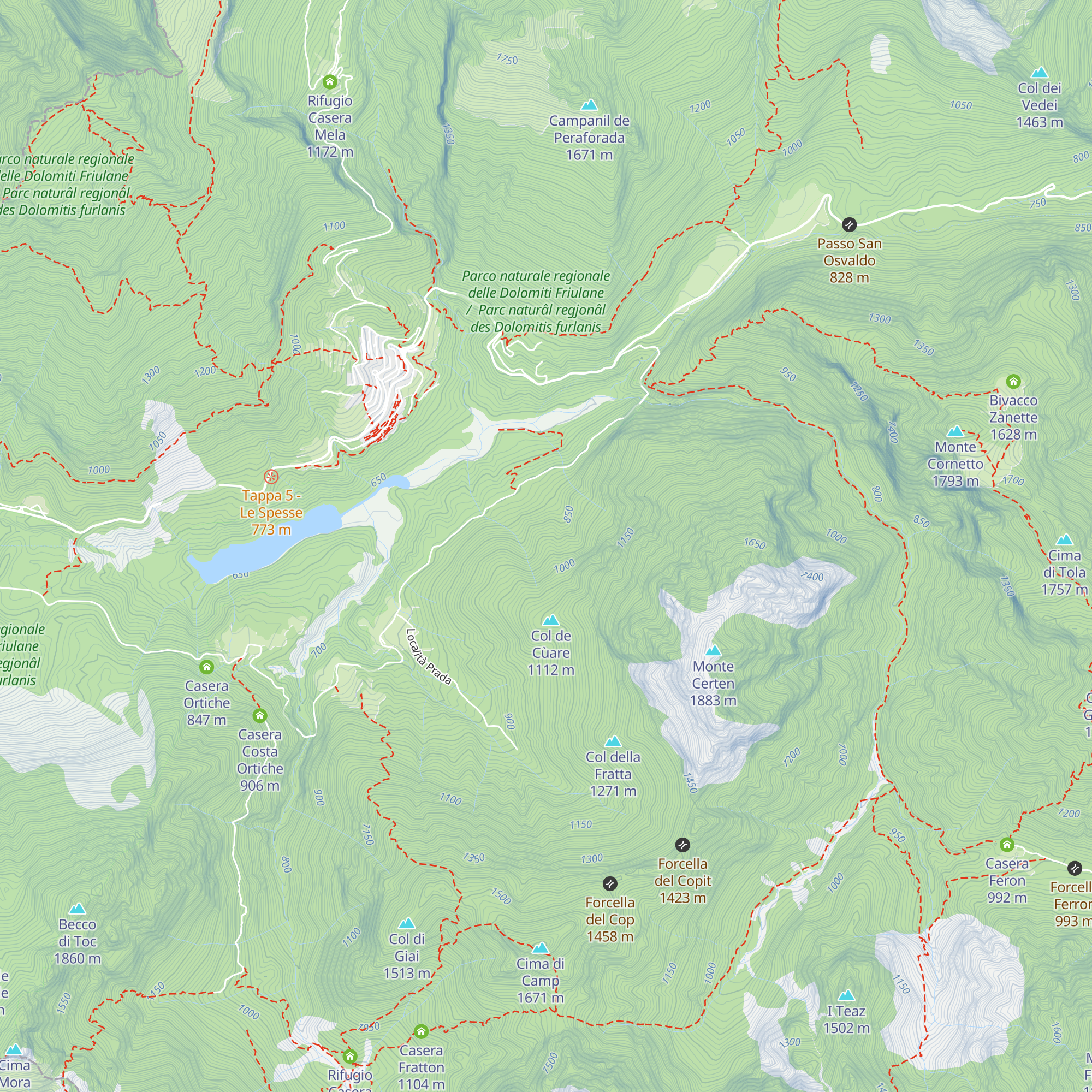 Casera Fratte map