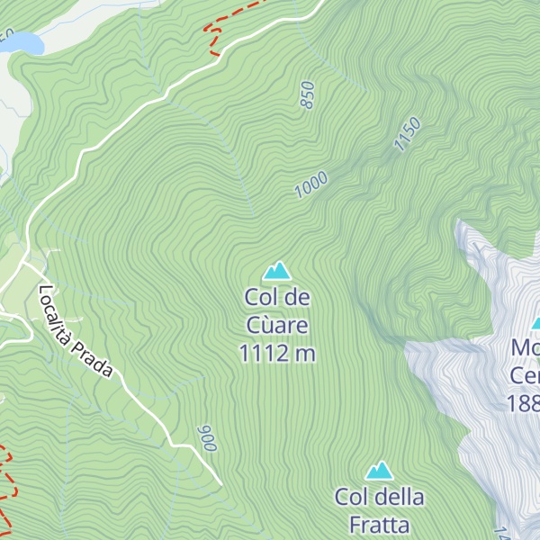 Map of Casera Col de Cùare