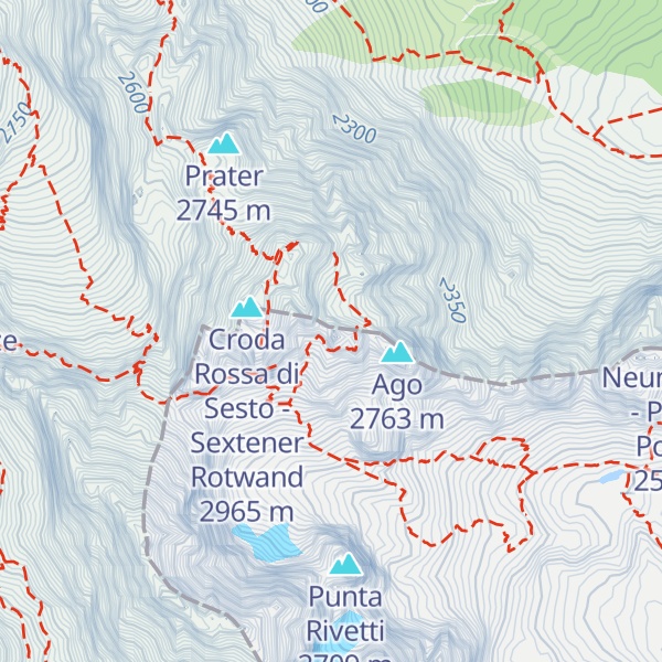 Map of Guglie di Croda Rossa