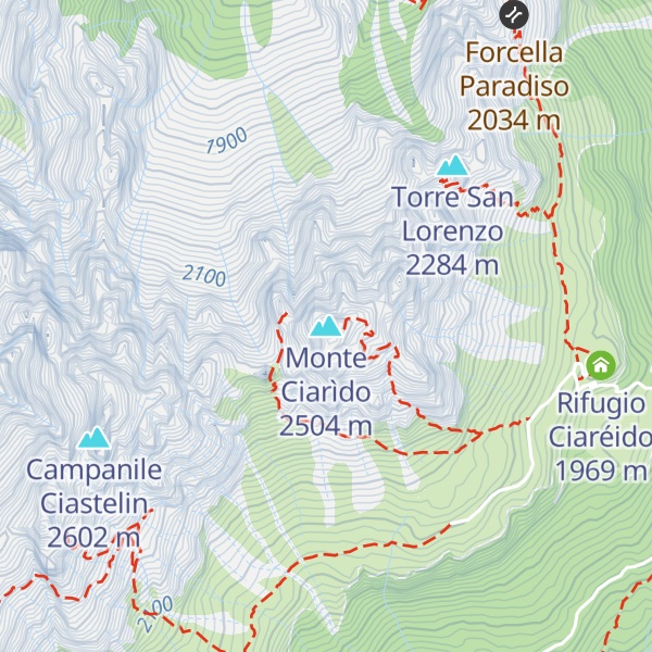 Map of Monte Ciarìdo
