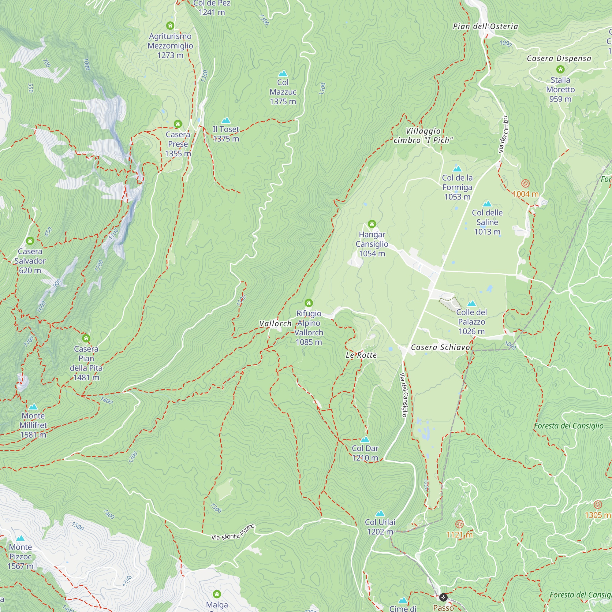 Centro Educazione Naturalistica Casa Vallorch map