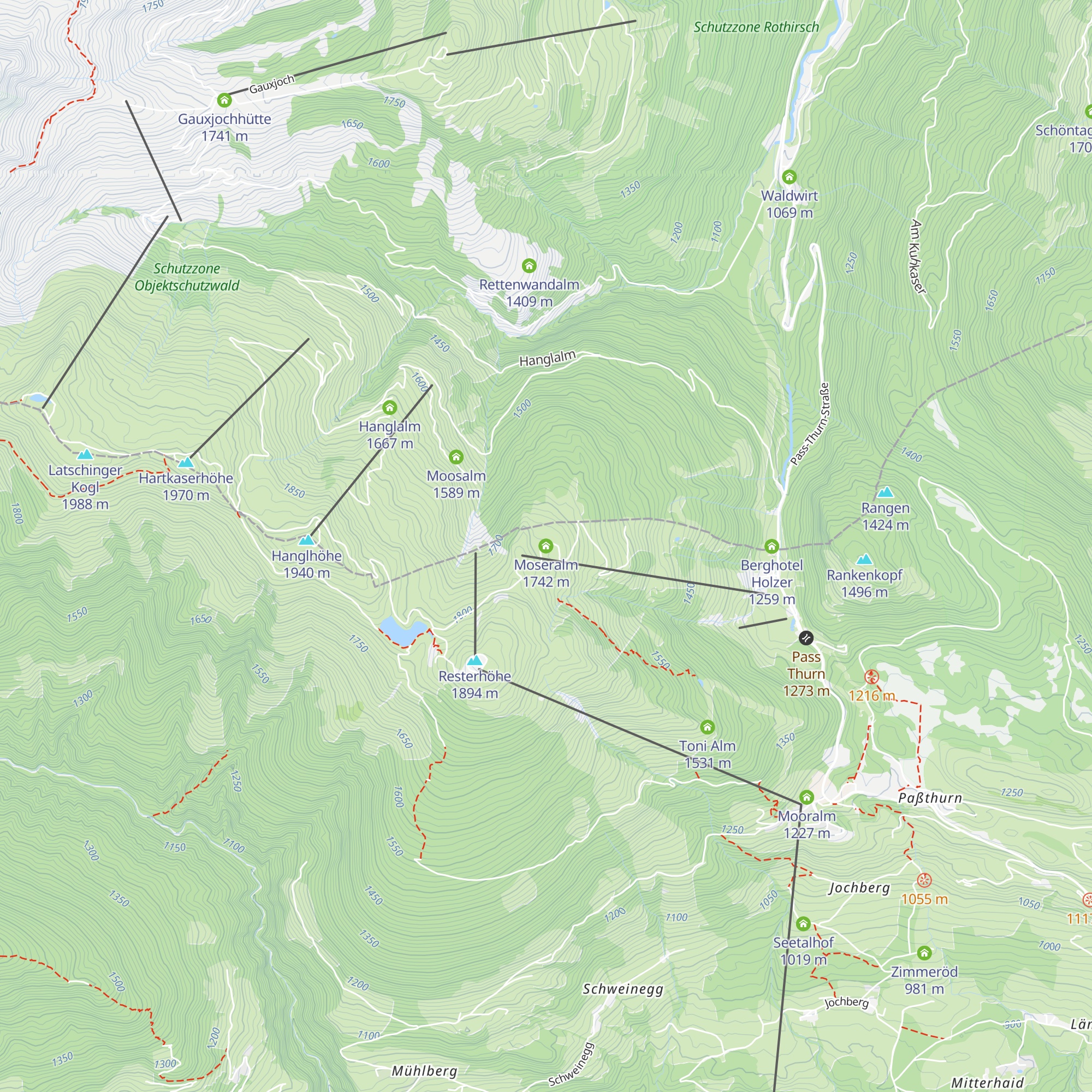 Moseralm map