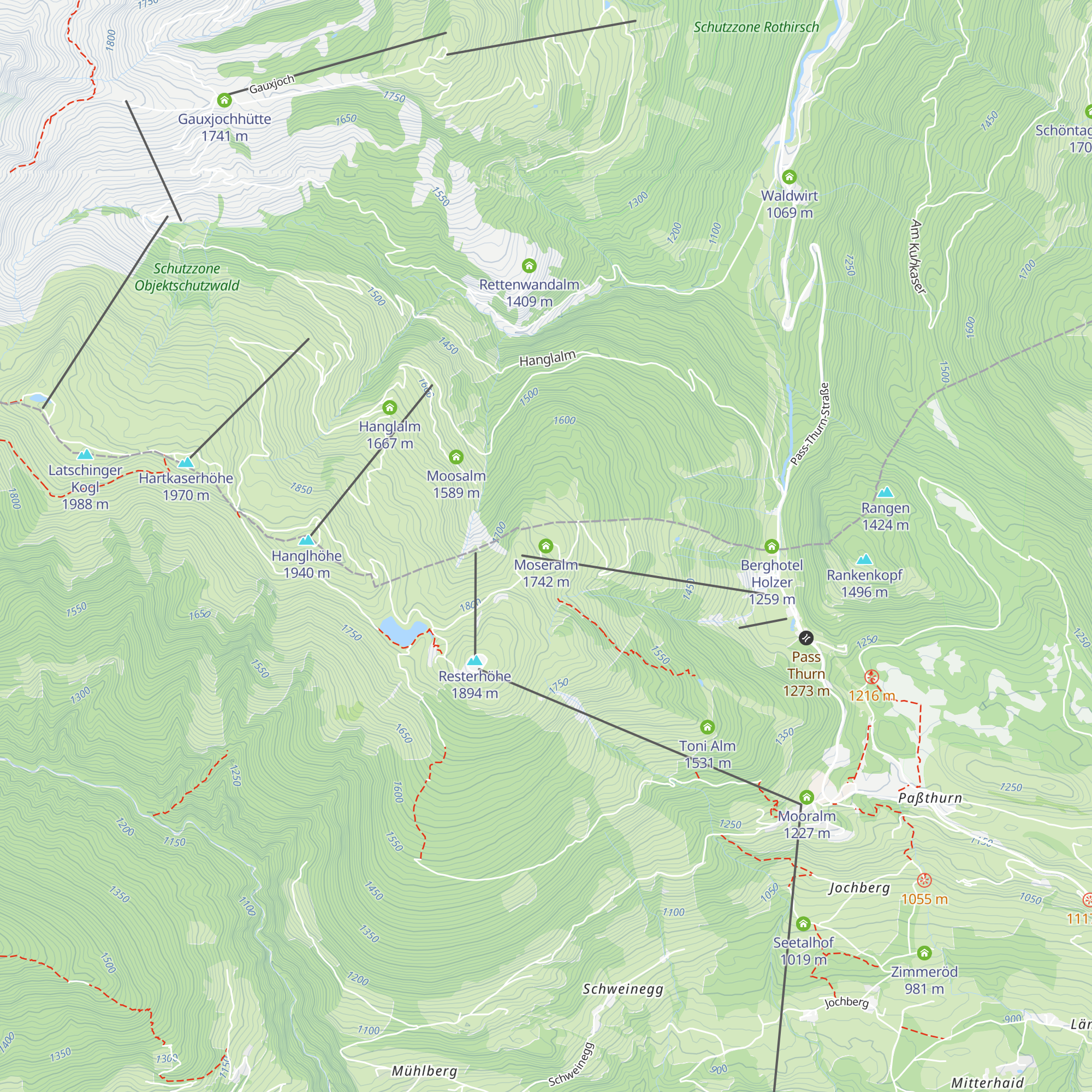 Moseralm map