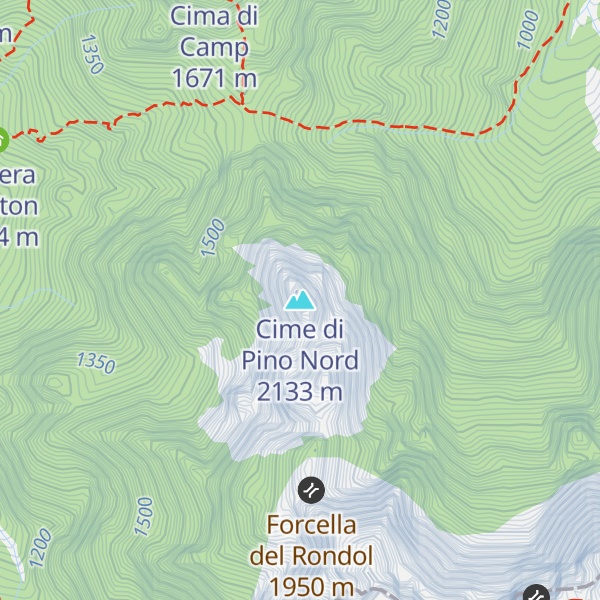Map of Cime di Pino Nord