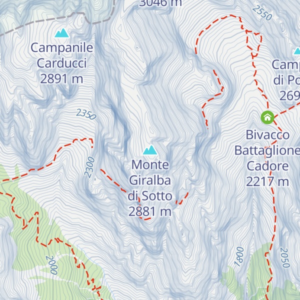 Map of Monte Giralba di Sotto