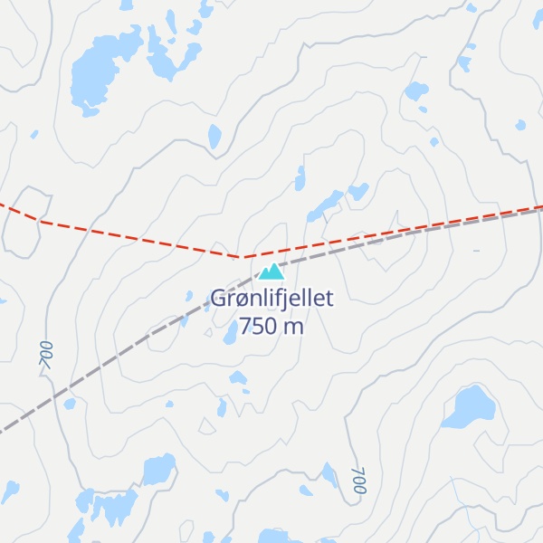 Map of Grønlifjellet