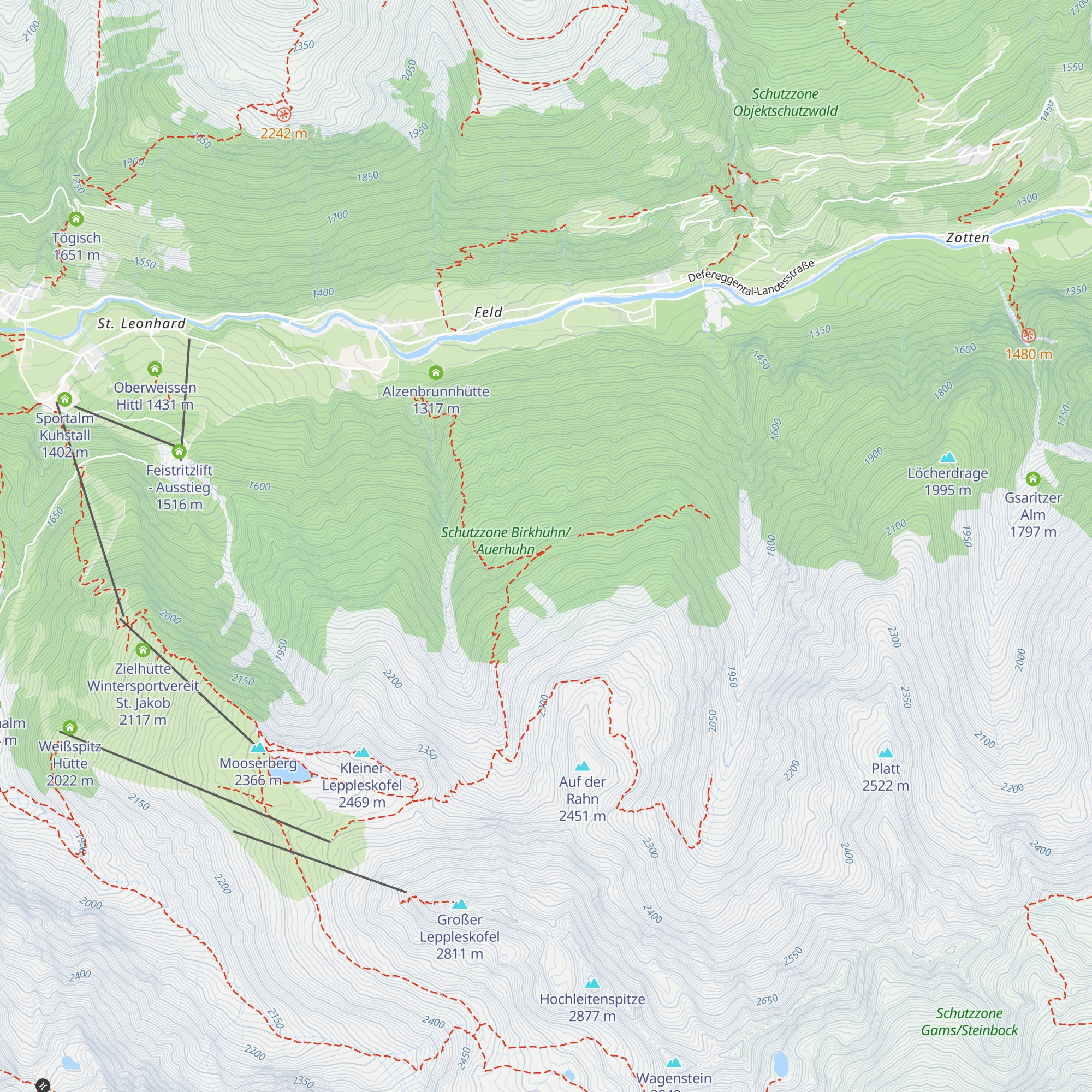 Leppetalalm map