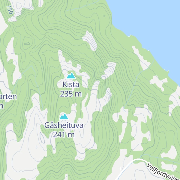 Map of Gåsheifjellet