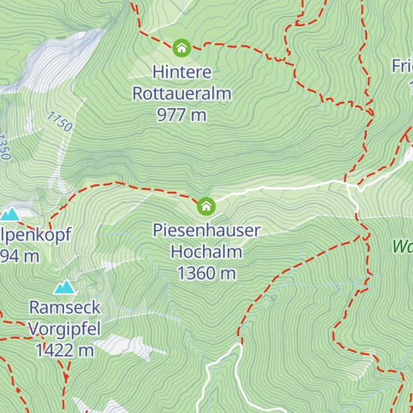 Map of Piesenhauser Hochalm