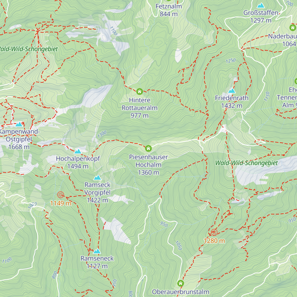 Piesenhauser Hochalm map