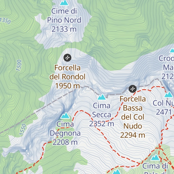 Map of Cima Sora il Ciot