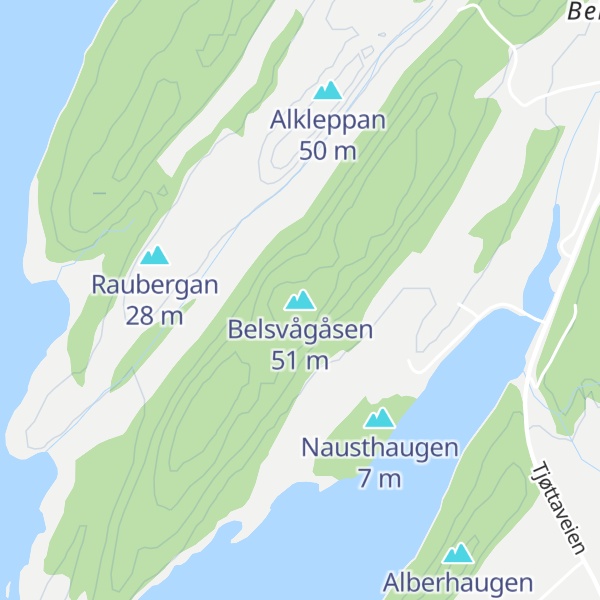 Map of Belsvågåsen