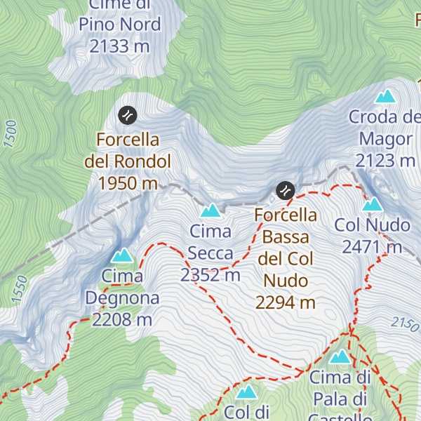 Map of Cima Secca