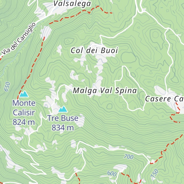 Map of Malga Val Spina