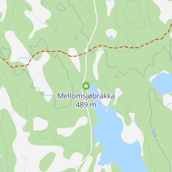 Map of Mellomsjøbrakka