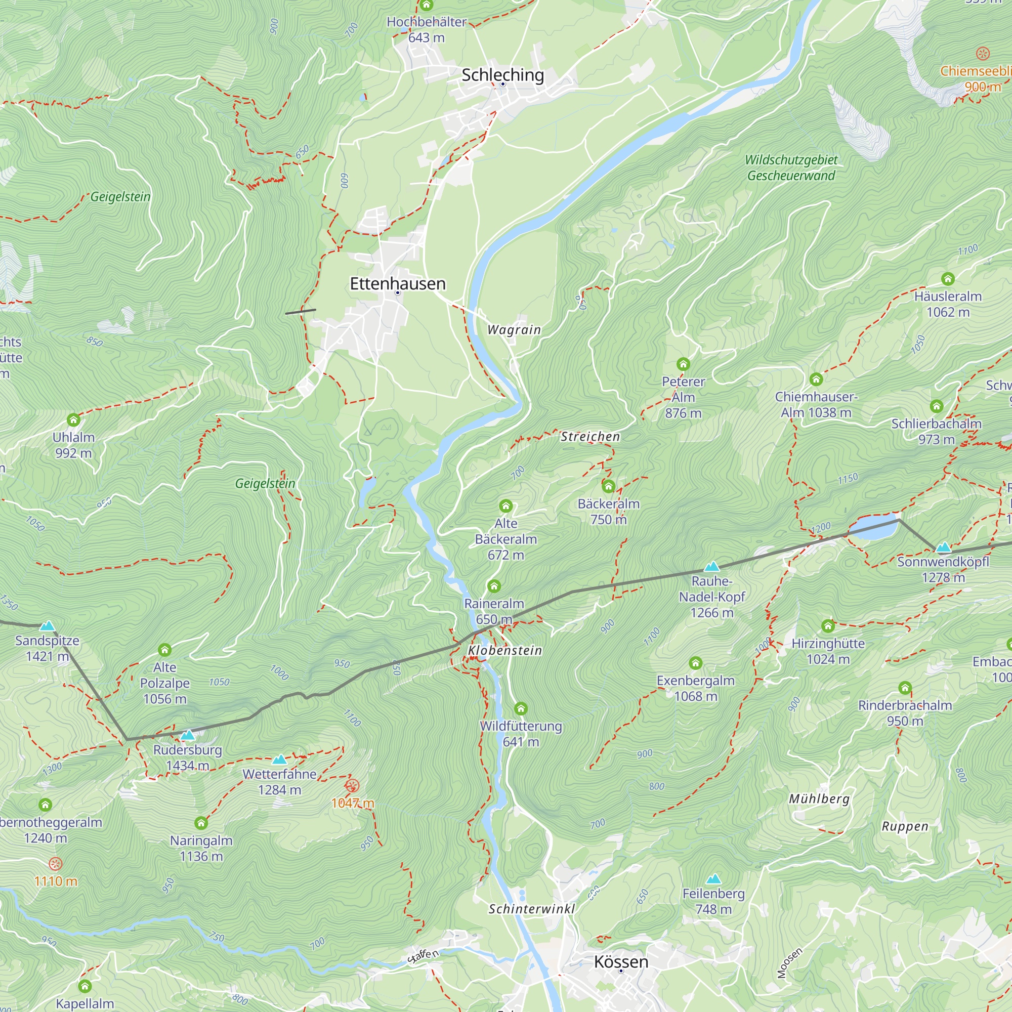 Alte Bäckeralm map