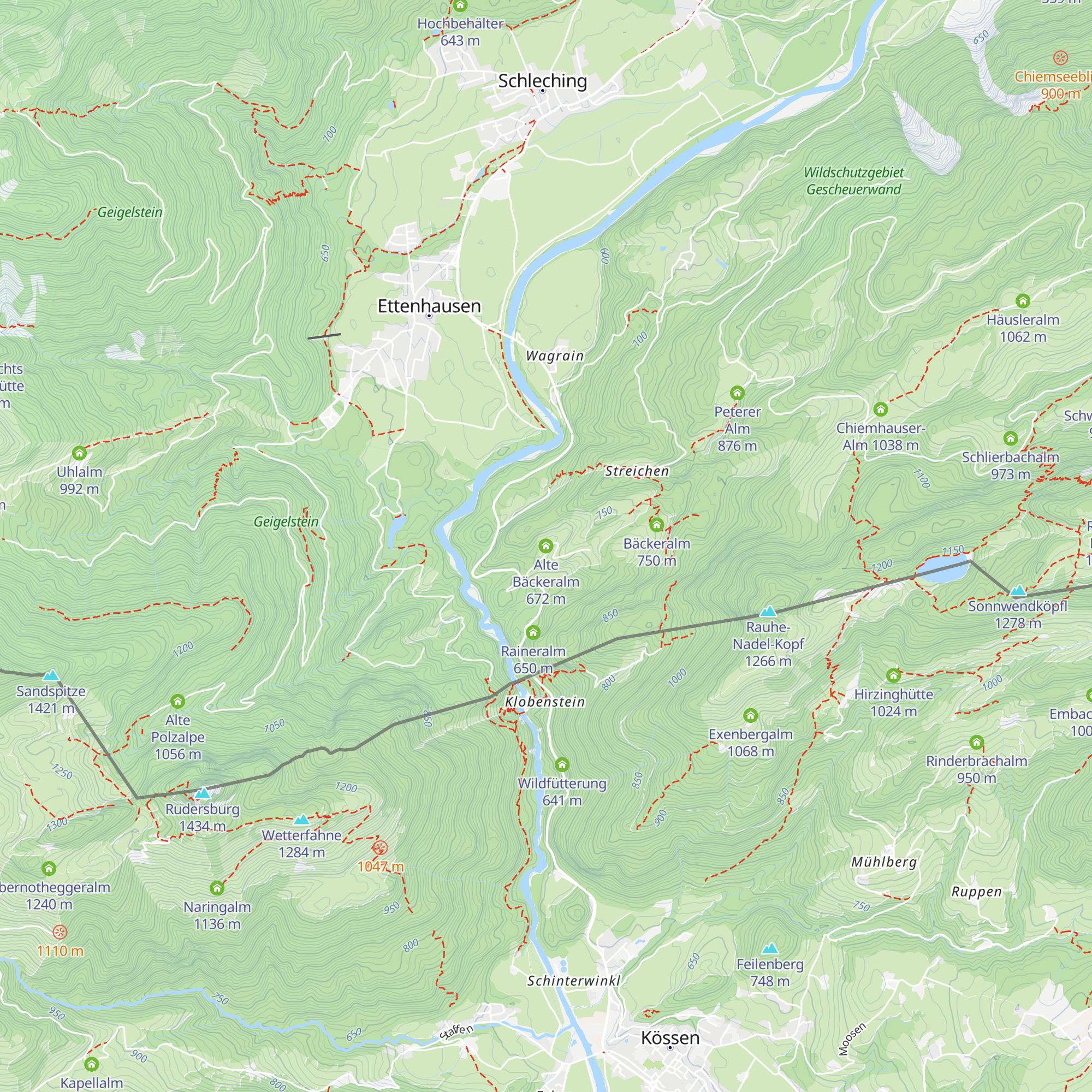 Alte Bäckeralm map