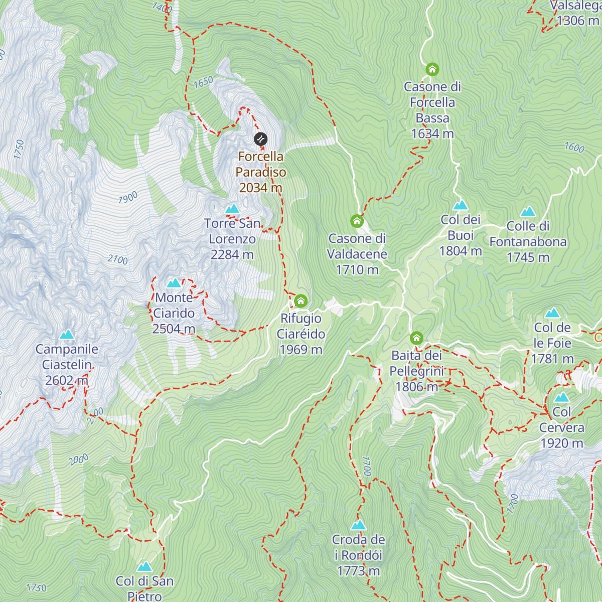 Rifugio Ciaréido map