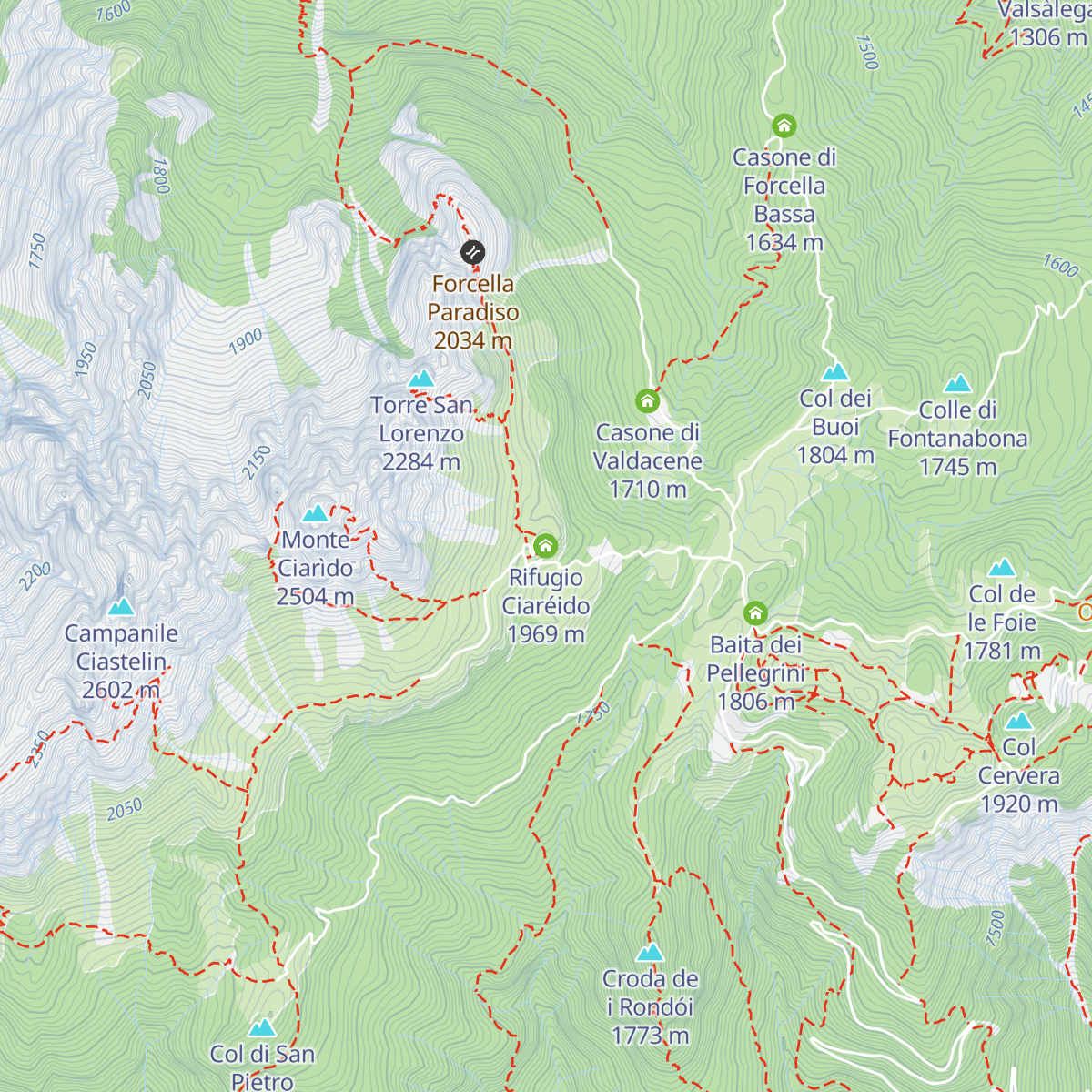 Rifugio Ciaréido map