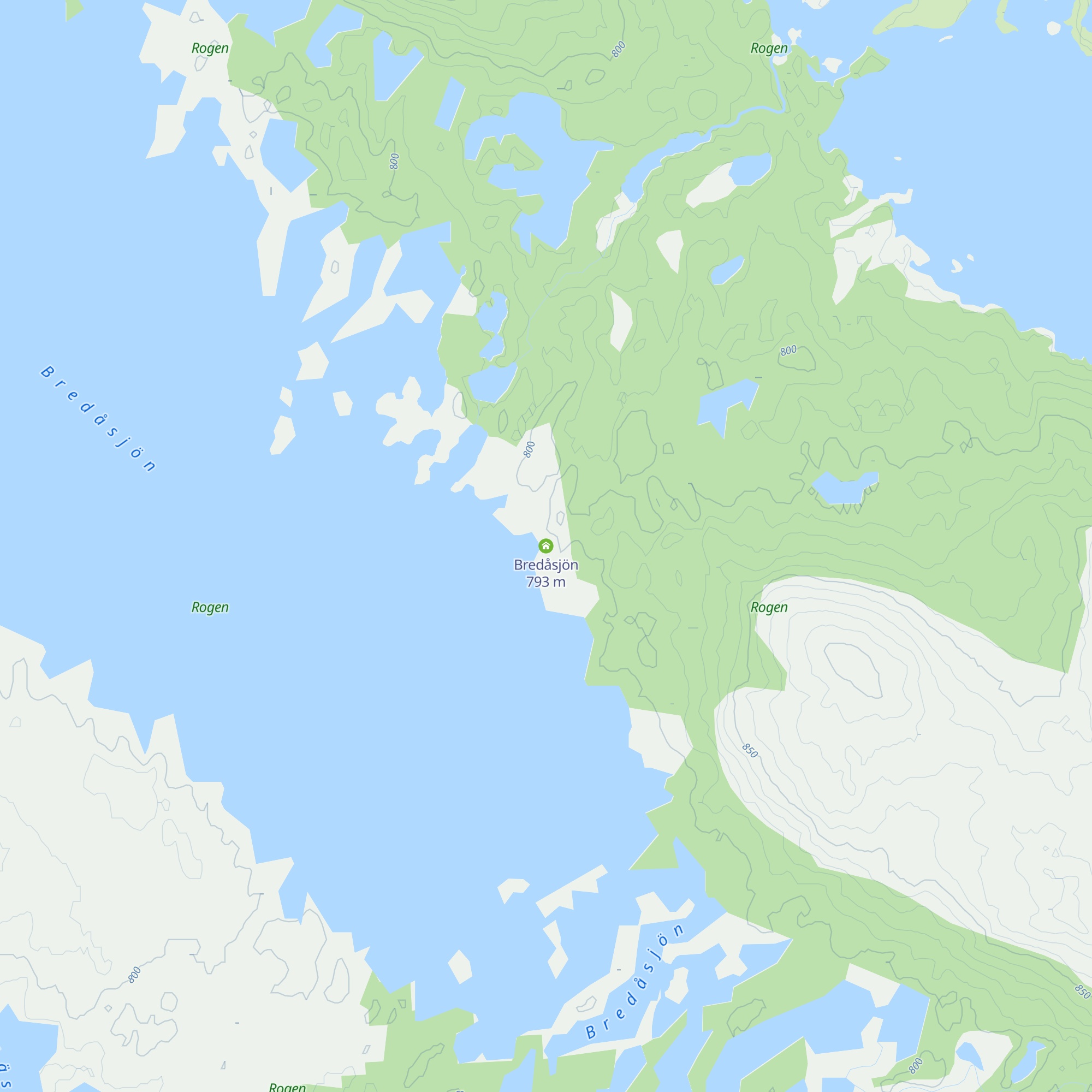 Bredåsjön map