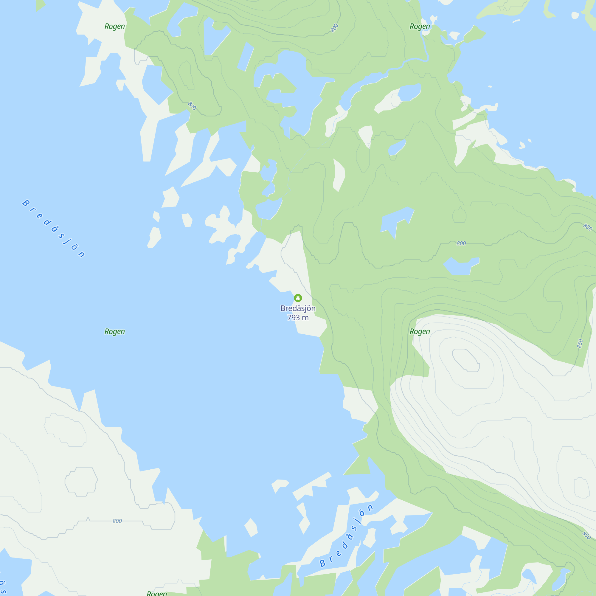 Bredåsjön map